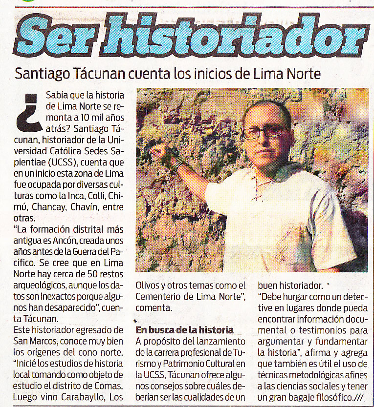 "Ser historiador"- Diario OJO, 28/03/2014