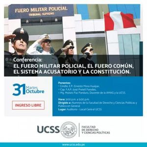 Conferencia justicia Fuero Militar Policial