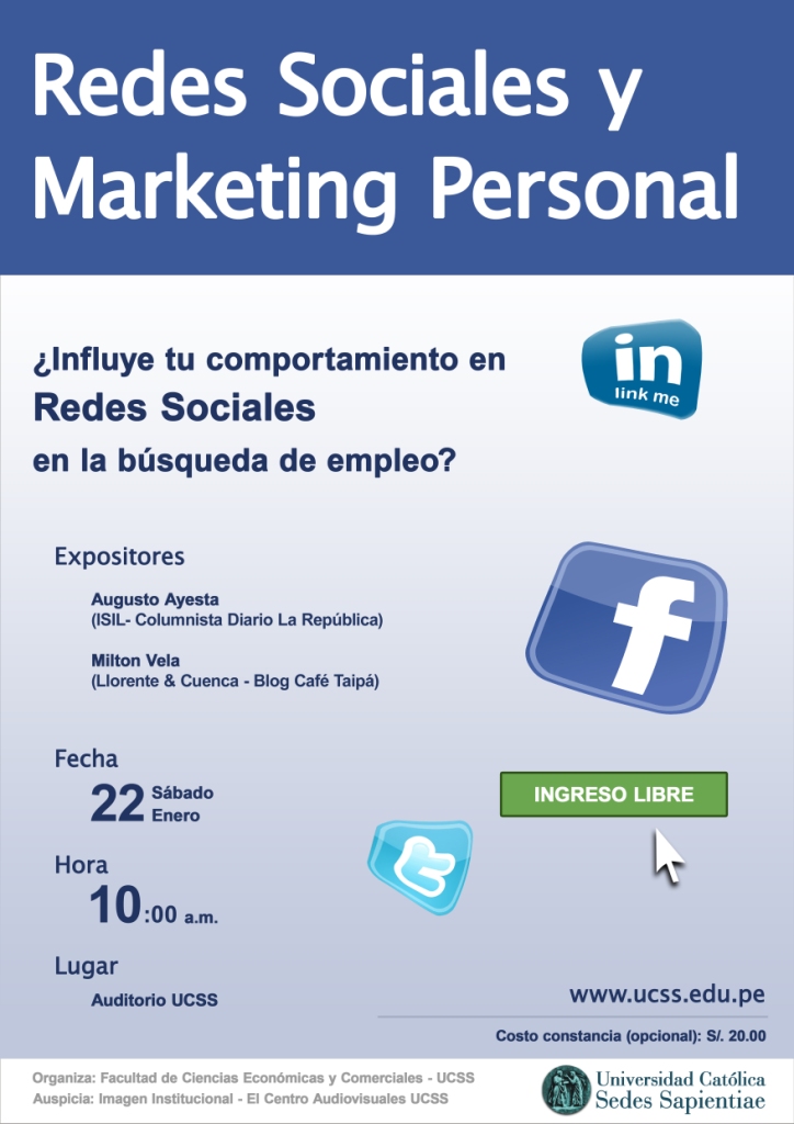 Redes sociales y Marketing Personal UCSS