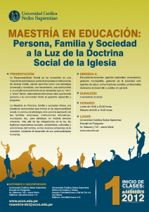 Maestría en Persona, Familia y Sociedad