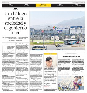"Un diálogo entre la sociedad y el gobierno local"