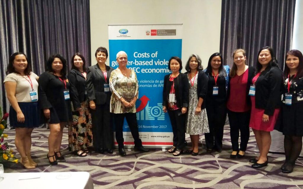 Equipo del taller Costo de la violencia de género en las economías de la APEC - FCEC - noviembre 2017